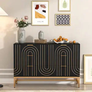 Accent 6 Drawer Dresser, Modern Dressers Chest of Drawers, Wide Wood Storage Dresser Organizer for Living Room Bedroom Entryway and Hallway Furniture Interior