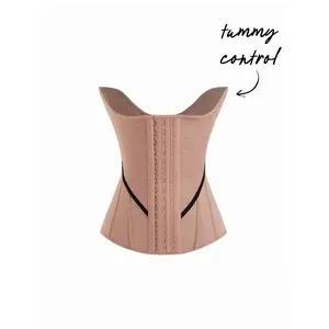 Cider Lace Asymmetrical Hem Tummy Control Corset Shapewear