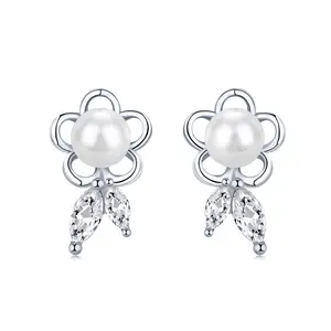 Tessa Fresh Water Pearls Stud Earring in 925 Sterling Silver