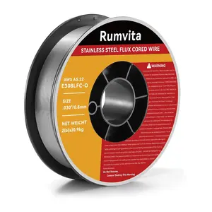 Stainless Steel Flux Cored Wire E308LFC-O .030-Diameter, Low Splatter MIG Welding Wire Compatible With All MIG Welder