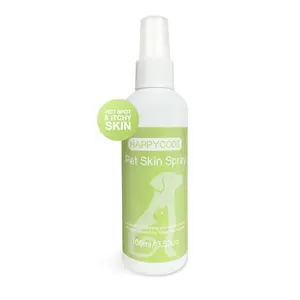 Happycode Pet Skin Spray for Dogs & Cats - Veterinarian Recommended Formula for Cleansing Reducing Itching and Inhibiting Fungus Alcohol-Free Natural Botanical Ingredients 100ml