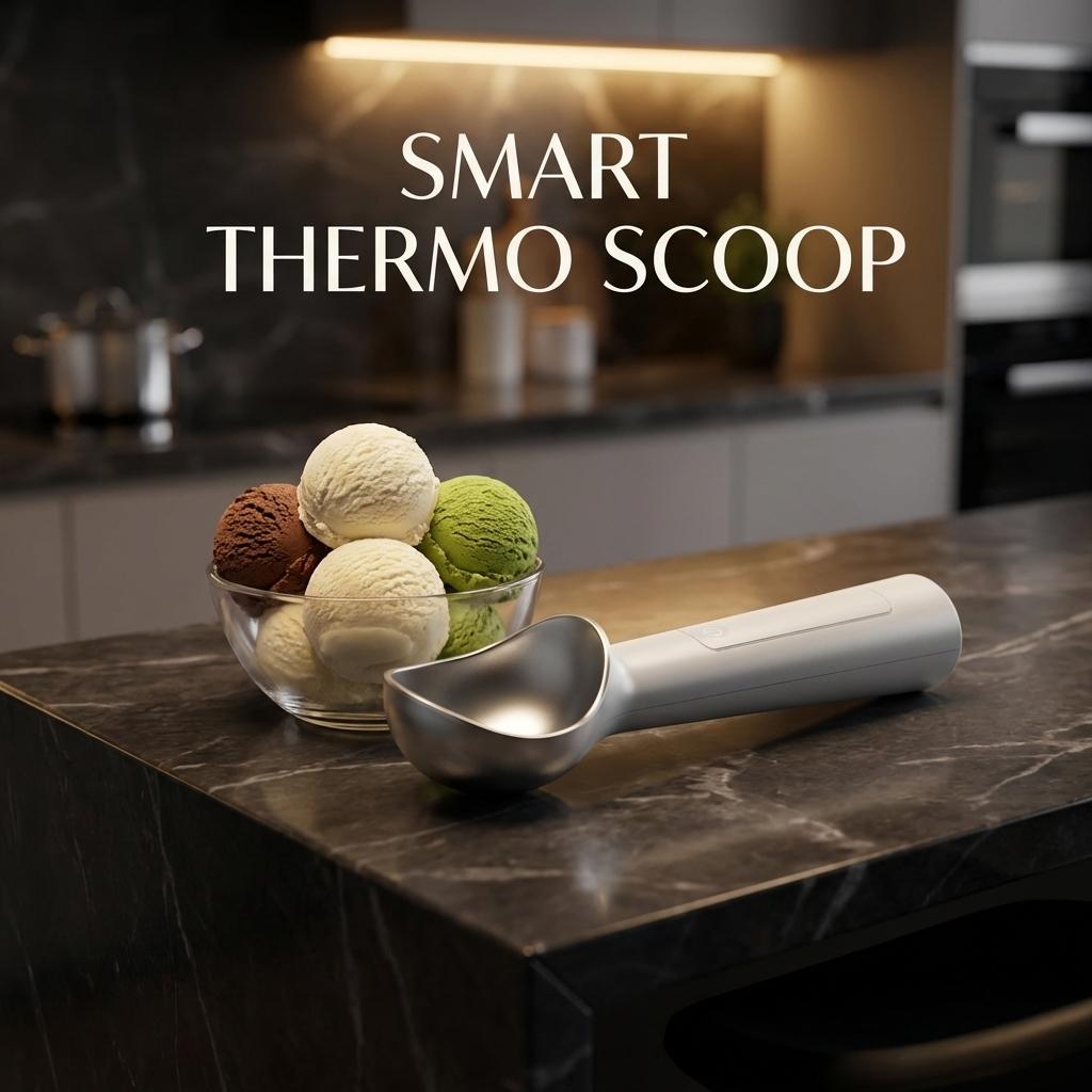 2026 Upgraded Heated Ice Cream Scoop | USB-C Rechargeable Smart Thermo Scoop - Electric Heated Ice Cream Scoop Perfect Gift for Ice Cream Lovers