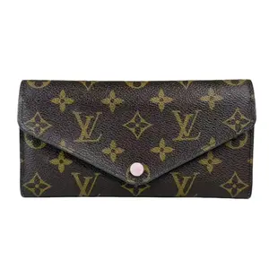 Pre-owned Louis Vuitton Leather Small Leather Goods Monogram Canvas Wallet with Iconic Logo and Practical Design
