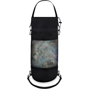 Portable Medium Hoop Mesh Boat Trash Bags Reusable Garbage Container Outdoor Cabin Storage Boat Accessories for Kayak Camper Fishing for Men Women Adults