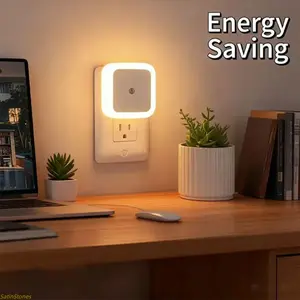 6-Pack LED Night Lights (New Model) with Dusk-to-Dawn Sensor – Warm White Plug-in Lights, Ideal for Kids' Rooms, Bedrooms, Bathrooms, Nurseries, Stairways, and Hallways