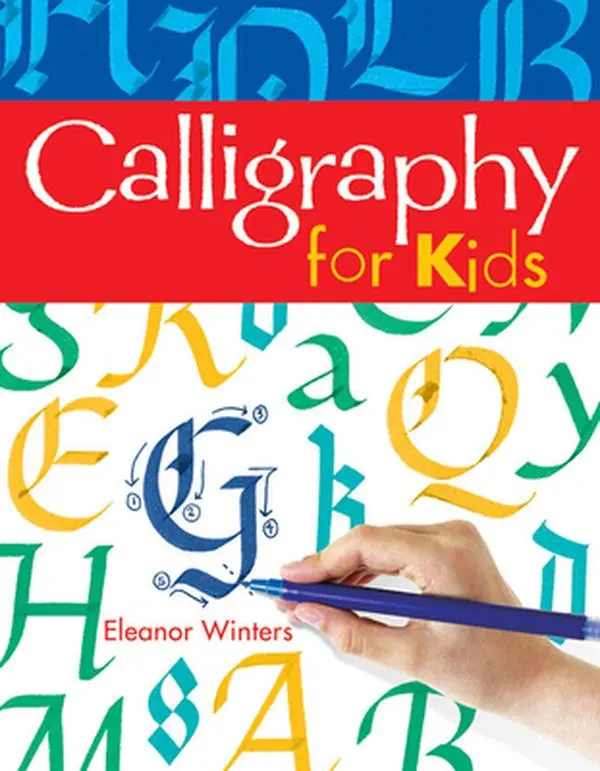 Used Eleanor Winters Calligraphy Tutorial Paperbook for Kids - English Office/School Educational Supplies, Writing Skill Development, Chisel Pens Compatible, Printed Pages, Creative Invitation Making Aid