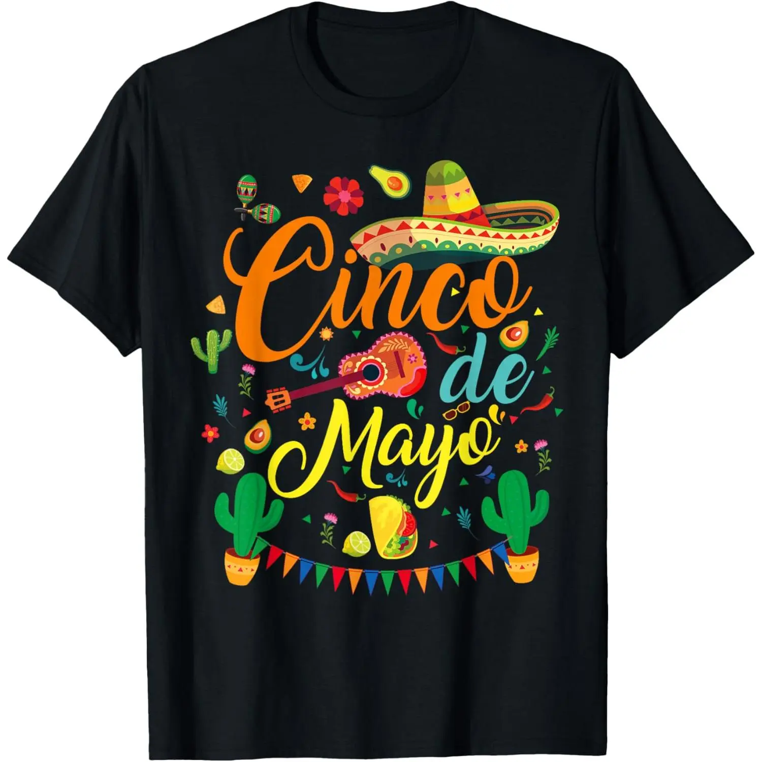 [100% Cotton] Cinco de Mayo Funny Mexican Fiesta Party 5 De Mayo Men Women T-Shirt