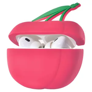 Cherry Silicone Case + Cleaning Tool for AirPods Pro®
