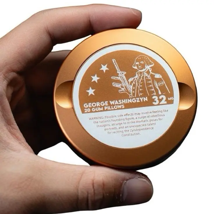 Metal Zyn Can, George Washington, American Zyn, Addicted Zyn, Snus can ...