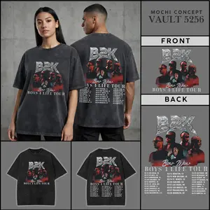 [Sale Up To 40%] B2K Bow Wow Tour Washed T-Shirt, 2-Sided Graphic Tee, Y2K Hip Hop R&B Shirt, Unisex Rap Music Fan Top, Retro Streetwear Gift