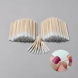 200pcs Nail Cleaning Sticks, Wood Cotton Tips for Manicure Detail Correction, Eyeliner False Lash Corrector Tool, Makeup Removal, Beauty Accessories, Beauty Tools