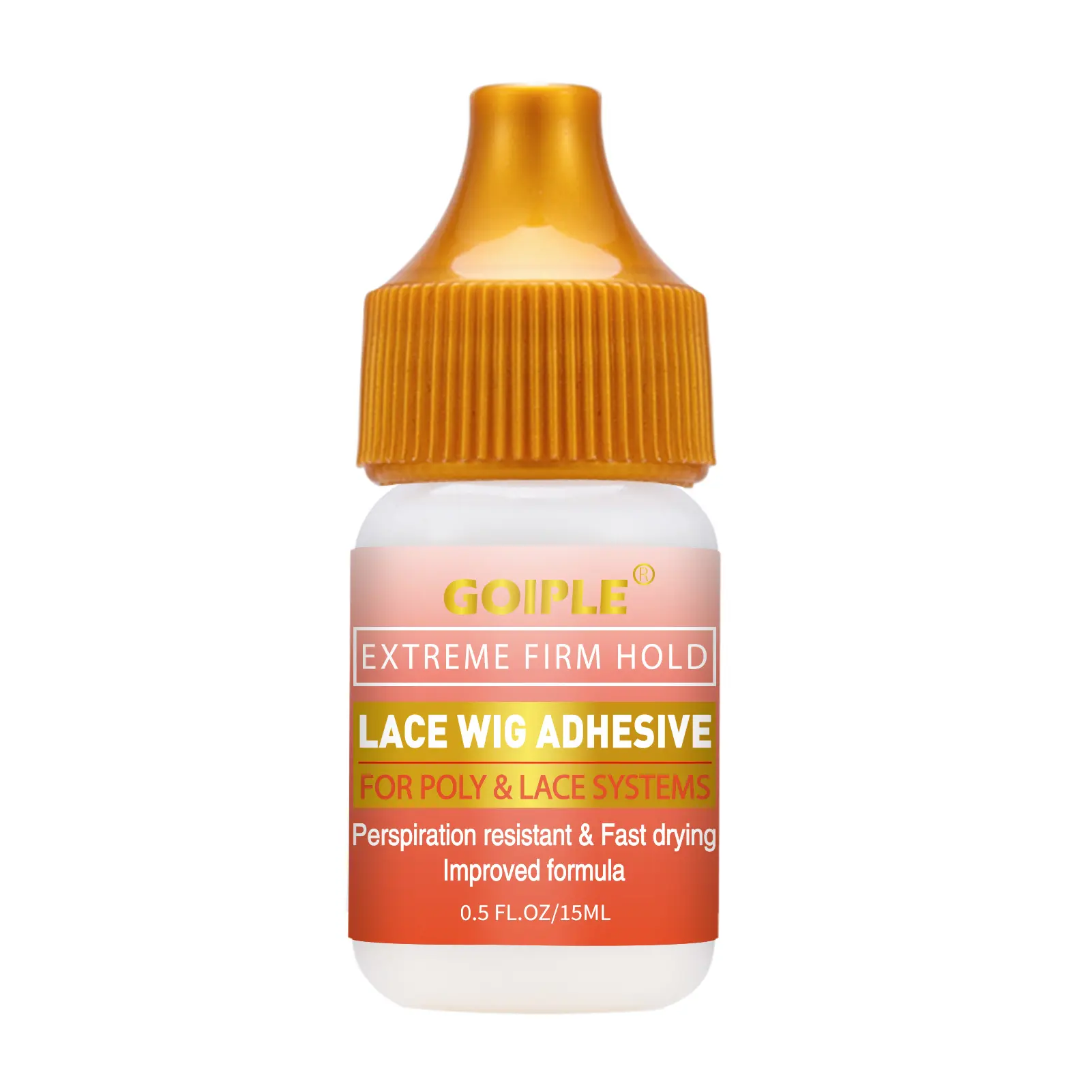 Goiple 15ml Lace Glue for Lace Front Wigs - Waterproof Wig Glue Strong Hold Adhesive Transparent Hair Bonding for Hair Replacement