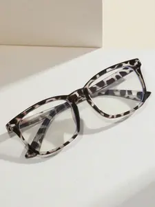 Unisex Square Frame Glasses, Lightweight Fashion Eyewear for Computer, Gaming, TV, Phone, Reduces Eye Fatigue, 3-Pack