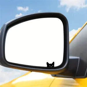 Peeking Cat Mini Decal, Cat Peeking Decal for Rearview Mirror, Mini Decal, Easter Egg, Indoor/Outdoor car mirror sticker, Decal for Cars