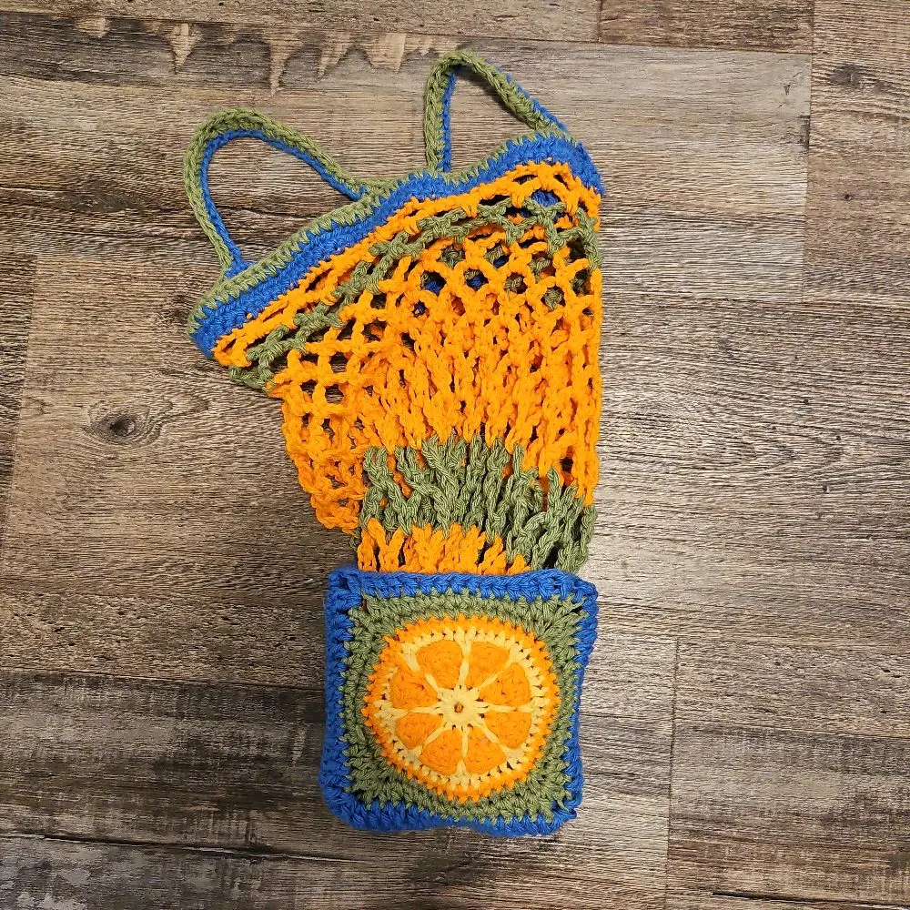 100% Cotton, handmade crochet, Bag ina Bag