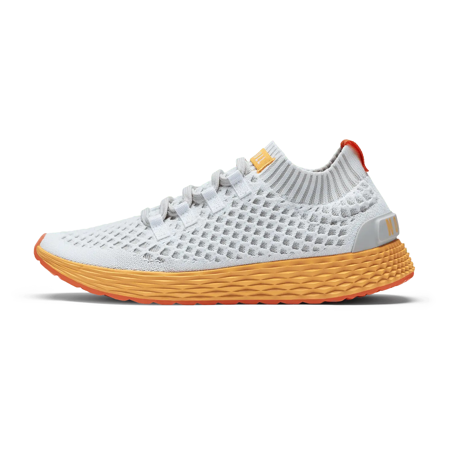 NOBULL Women's Allday Knit Shoe in Classic White Blaze - Everyday Walking Sneaker, Comfortable Slip-On Shoe, Casual Trainer