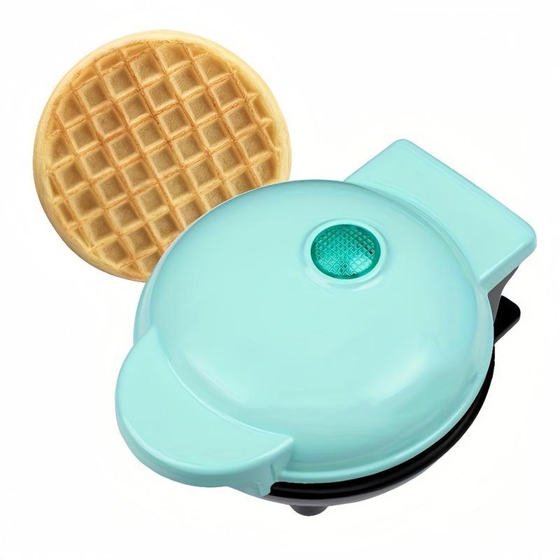 Round Mini Waffle Maker Machine, Non-stick Coating Small Pancake Baking Pan, Household Kitchen Appliances Suitable for Making Waffles, Paninis, Hash Browns
