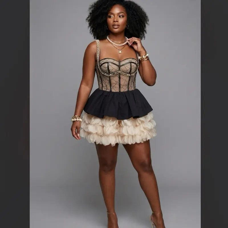 Versailles Crystal-Sequin Mini Dress