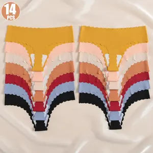 7/14 Pieces Soft Breathable Comfortable Underwear Thong Undies for Women, Soft and Comfy, Active Wear, Sport Wear, Chic Design