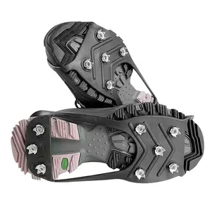 Steel Grip Pro 10 Tooth Crampons Anti Slip Ice Snow Spikes for Secure Winter Walking