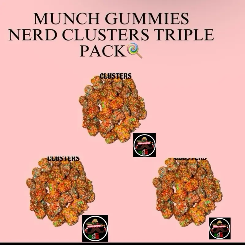 Munch Gummies ~ Nerd Clust Triple Pack Munch Gummies ~ Nerd Clust Triple Pack