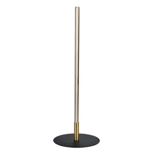 Dimond Black LED Table Lamp with On/Off Switch Round Metal Base