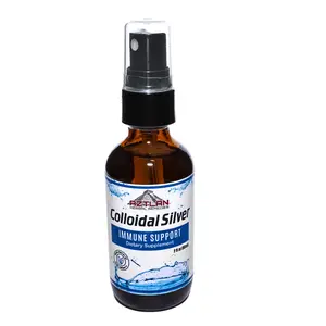 Aztlan Colloidal Silver 45ppm 2oz Spray for Immune Support - Pure Elemental Silver Blend in Deionized Water - Household Healthcare Supplement