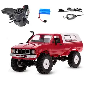 1/16 4x4 RC Rock Crawler, Off-Road All Terrain Remote Control Climbing Truck, 2.4GHz Proportional Steering RC Car with LED Light, Hobby RC Vehicle Toys for Boys and Girls