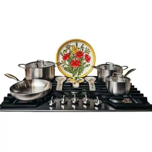 Not So Dutchi 7-Piece Stainless Steel Cookware Set - Premium Quality, Durable & Versatile for Home Chefs with Stay-Cool Handles & Tempered Glass Lids