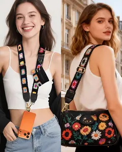 Embroidered strap Clip and Go Phone Lanyard crossbody Adjustable Bag Strap Crossbody Shoulder Strap Phone Strap multi-functional strap