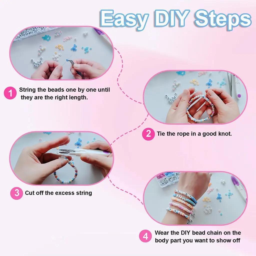 3860Pcs Macarons color Polymer Clay Beads Set Flat Chip Beads For Unique Bracelet Necklce Making Letter Beads Diy Accessorie