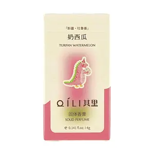 QILI Dinosaur Solid Perfume Balm - Long Lasting Portable Fragrance Stick, 4g, Milk Watermelon Scent