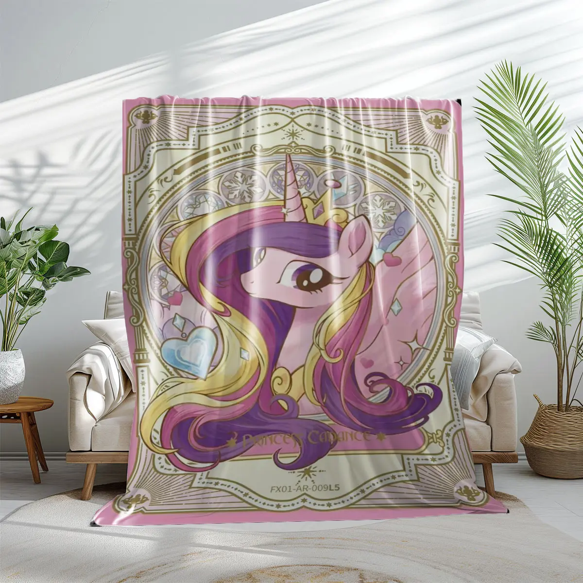 Cute My Little Pony Blanket with Lyra Princess Pattern, Soft and Comfortable, Perfect for Sofa Nap, Cozy Home Decor