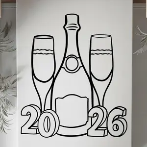 DTF Transfer Outline - Press & Paint Outline, Color your own DTF Print - 2026 - Happy New Year - Coloring Activity - Sip and Paint Party - New Years eve Party