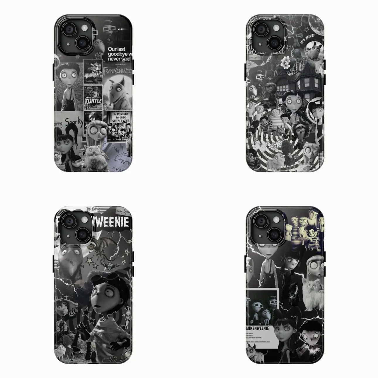 Frankenweenie Horror Movie Halloween Phone Case, Victor Frankenstein, Sparky the dog, Phone Case For IPhone 11 12 13 14 15 16 Pro Max Plus X SE, Samsung S21 S22 S23 S24 S25 927