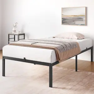 14 Inch Bed Frame, Metal Platform Bed Frame with Storage Under Bed, Sturdy Structure,Easy Assembly, No Box Spring Needed,Noise Free