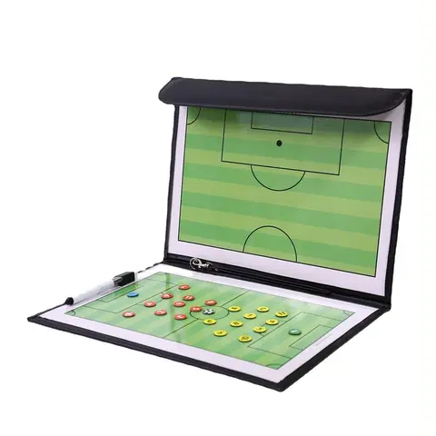 Football Soccer Tactics Board, 1-Piece Portable Foldable Magnetic Match Diagram Board with Magnets & Pen, for Coaches, Gift for Men