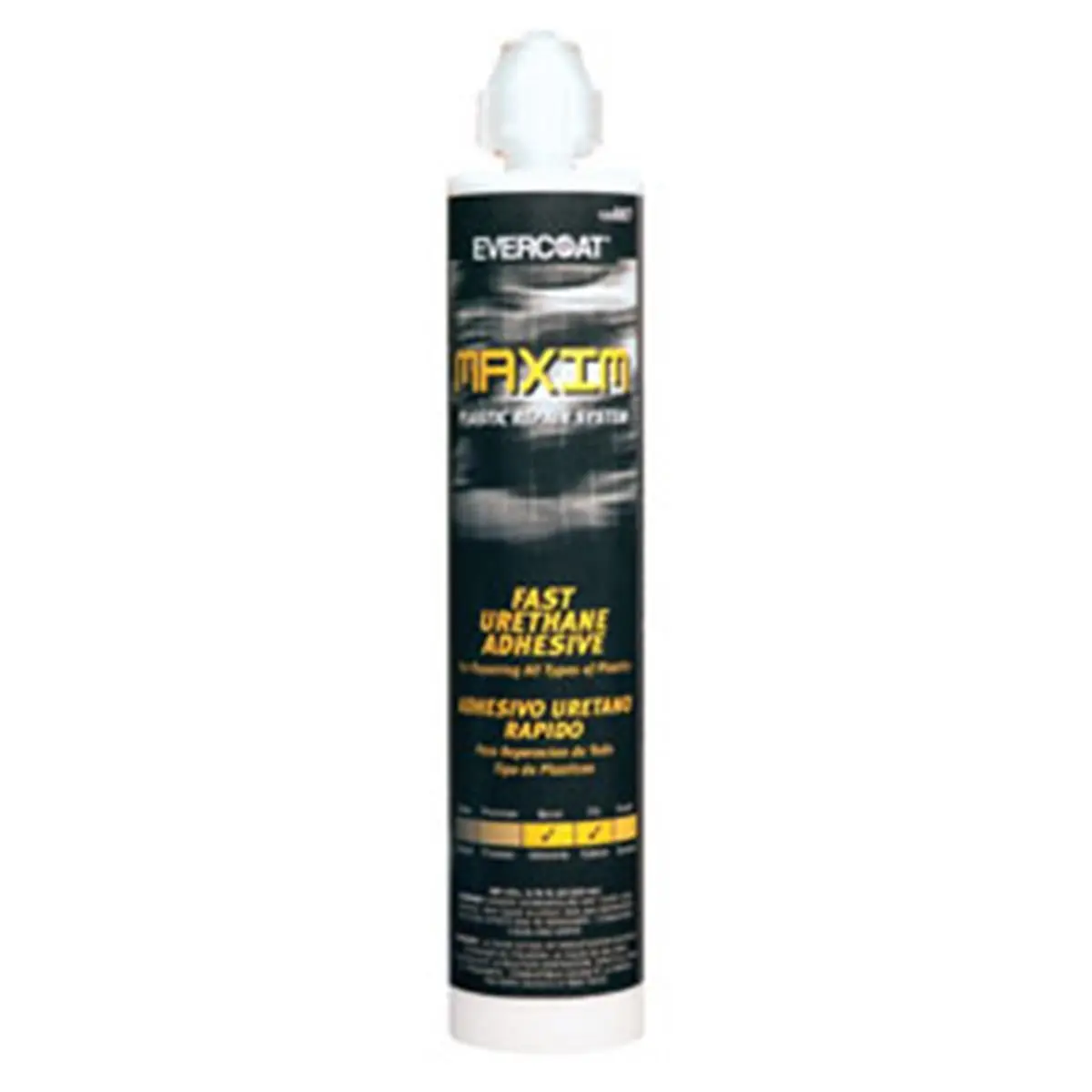 Evercoat FIB-887 Maxim Fast Urethane Adhesive - SMC-Compatible Fiberglass Adhesive, 250 ml, for Plastic Repair, Bumper Brackets, 2-Sided Repair Backside, Non-Structural Fixes, Backside Of Two-Sided Repair, For All Plastics