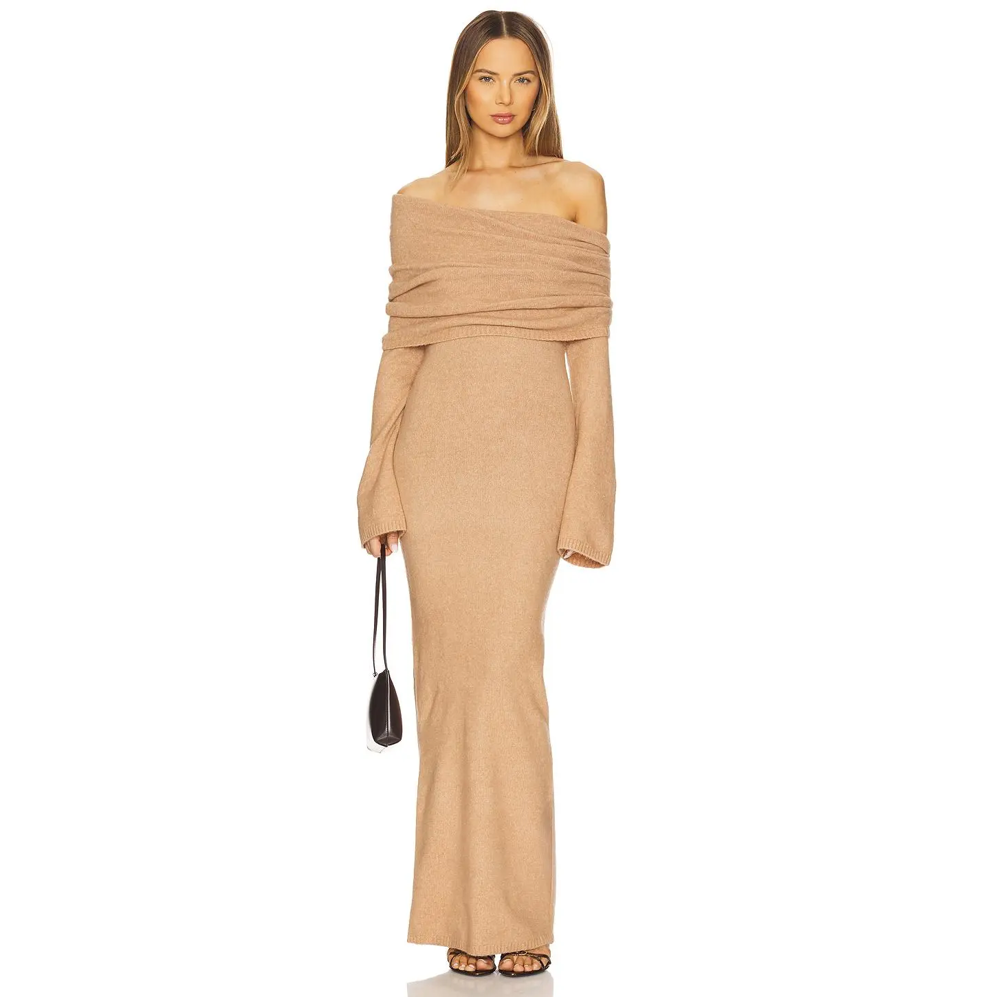 SER.O.YA Maya Gown in Tan