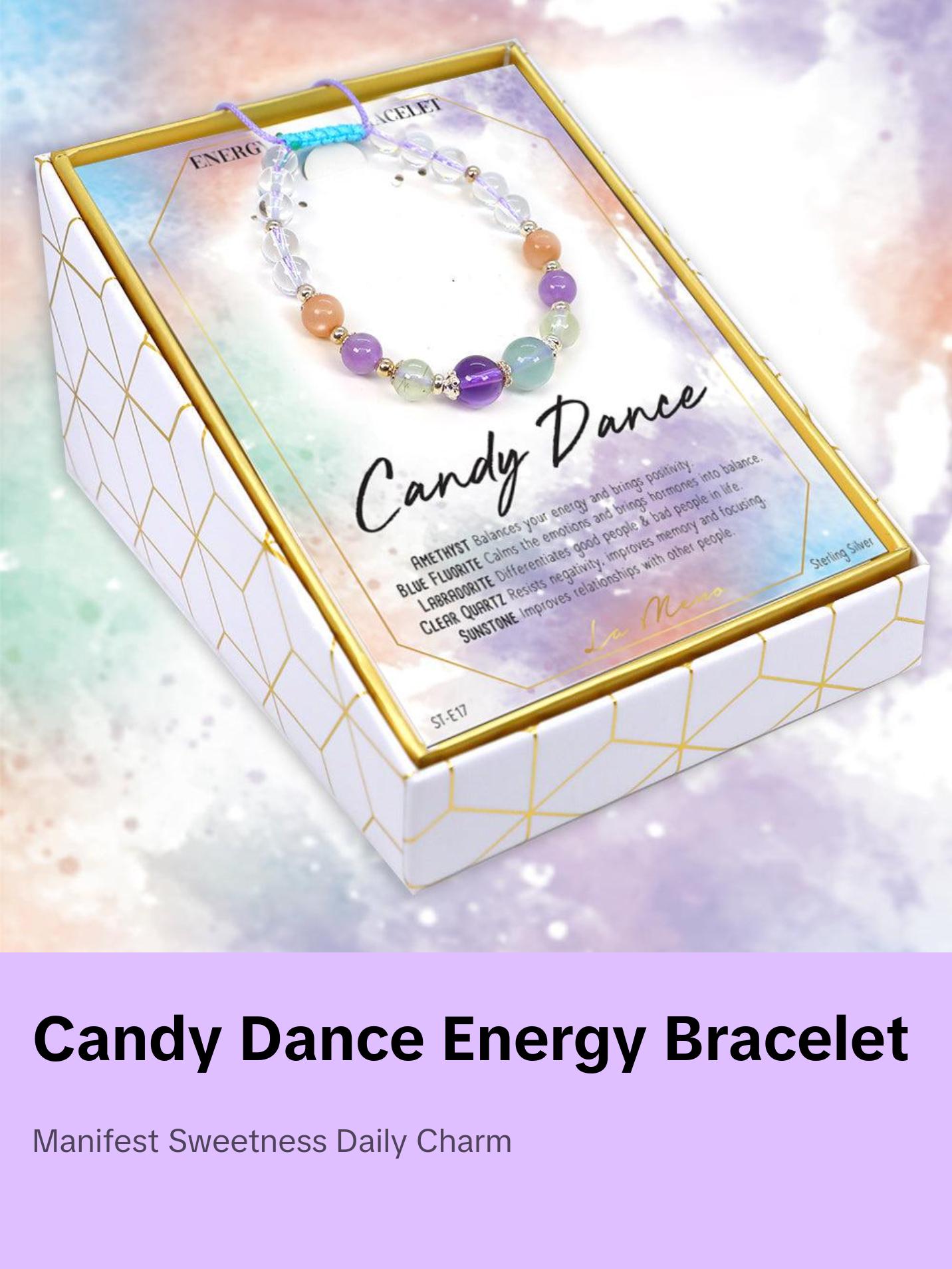 Candy Dance Bracelet | Made with Amethyst, Blue Fluorite, Labradorite, Clear Quartz, Sunstone, Sterling Silver