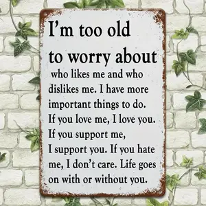 Sarcastic Metal Vintage Sign, Funny Poster, Outdoor Wall Decor, Porch Garage Home Decor, Garden & Patio Decoration, Yard Sign