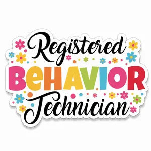 Registered Behavior Technician Sticker – ABA Therapist RBT BCBA Vinyl Decal for Laptop, Water Bottle, Car, Gift for Behavior Analysts NVR
