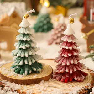 1 Piece Christmas Scented Candle, Christmas Tree Shaped Soy Wax Candle, Long Lasting Candle, Suitable for Home Christmas Party Decoration, Christmas Gift, Table Decoration
