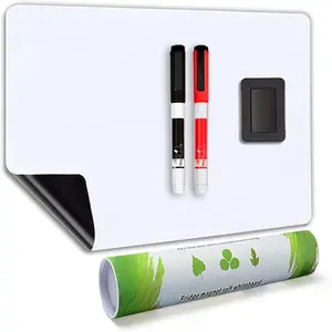Dry Erase Board Fridge White Board Sheet 20x13 inch, Flexible Large Refrigerator  Whiteboard Planner for  Kitchen, 2 Markers and Eraser
