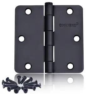 24 Pack Door Hinges, 3.5 x 3.5 Inch Hinges for Interior Doors Door Hinges for Residential Doors, Square Corners Interior Door Hinges for Standard Flat/Bedroom