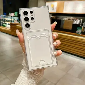 Phone Case - This Is a 3-Item Package That Includes One Phone Case And Two Transparent Screen Protectors. The Protective Cover Clear Card Slot Phone Case Is Designed to Fit Samsung Models S26, S26 PLUS, S26 ULTRA, S22+, S24 Ultra, S23, S24 Lite