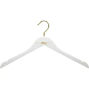 Mrs Wedding Hanger, Painted Engraved,  Hanger, Bridal Wedding