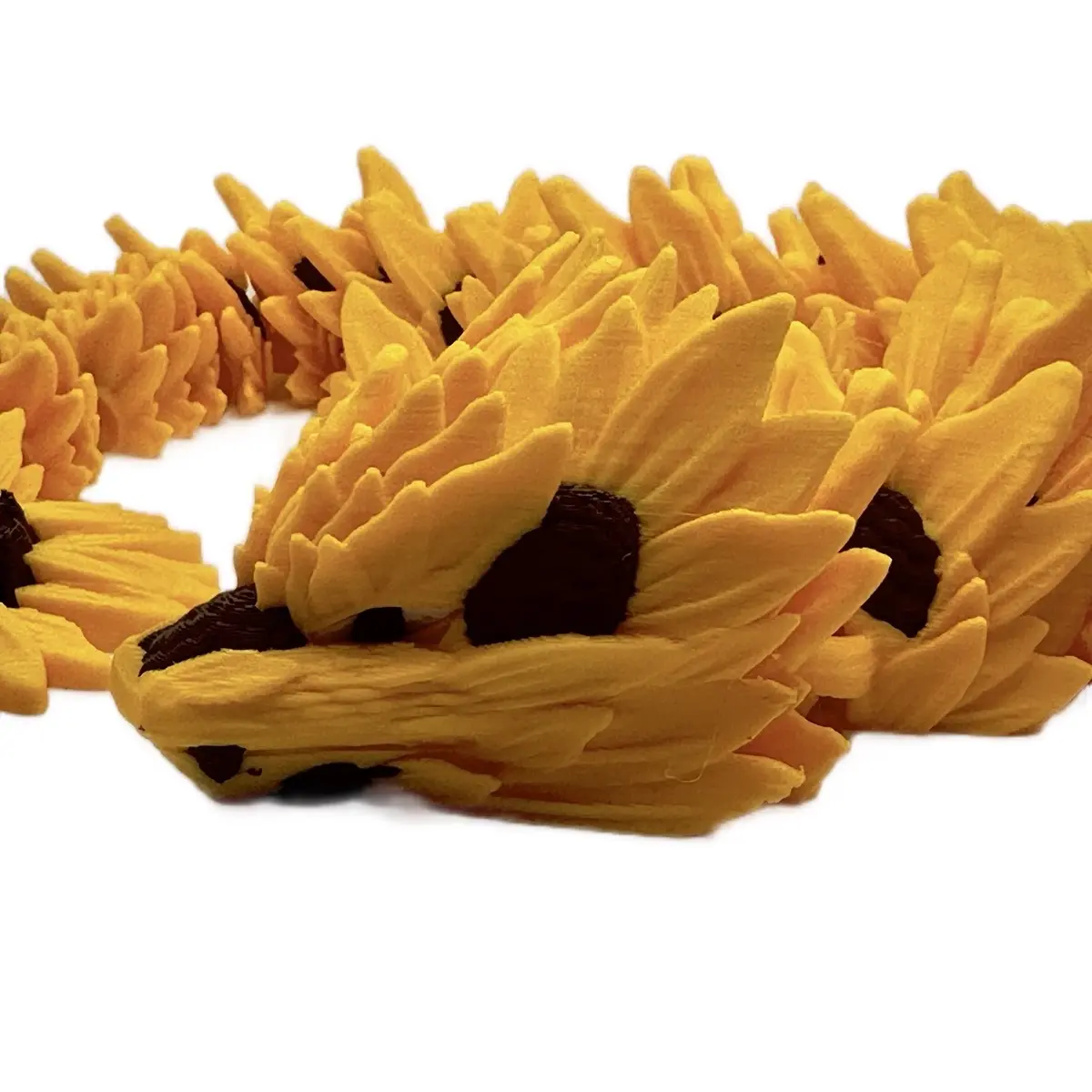 19in Long Sunflower Dragon | Articulated Sunflower Dragon