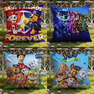 Casrtoon PAW Patrol Cushion Cover Ultra-Soft Reversible Plush Pillow Cover Perfect for Car Rides Sofa Lounging Bedroom Relaxation Heartfelt Gift for Family & Friends
