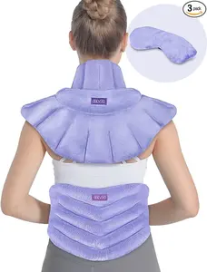 REVIX Microwavable Unscented Heating Pads Unscented A Set of 3, Heated Wraps for Shoulder, Neck, Back and Eyes, Gift Hack for Women, Mom, Girlfriend